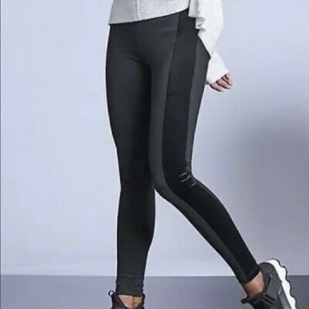 Athleta Metro Velvet Tux Tight in black